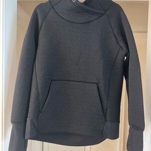 Athleta Black Textured Cowl Neck Sweater